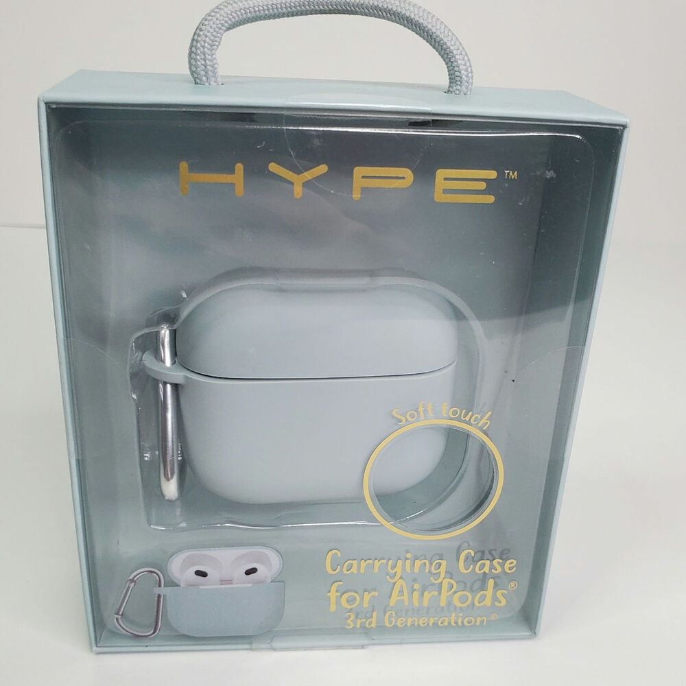 Hype Airpods 3rd generation carrying case light teal soft touch